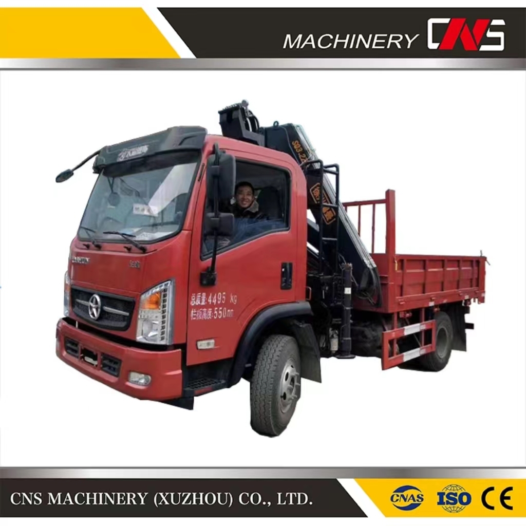 Portable Remote Control Articulated Arm 3.2 Ton Hydraulic Truck Mounted Crane Knuckle Boom Lifting Crane
