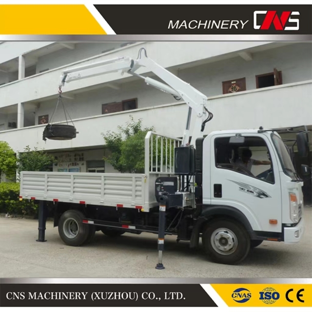 Portable Remote Control Articulated Arm 3.2 Ton Hydraulic Truck Mounted Crane Knuckle Boom Lifting Crane