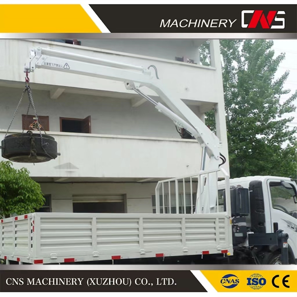 Portable Remote Control Articulated Arm 3.2 Ton Hydraulic Truck Mounted Crane Knuckle Boom Lifting Crane
