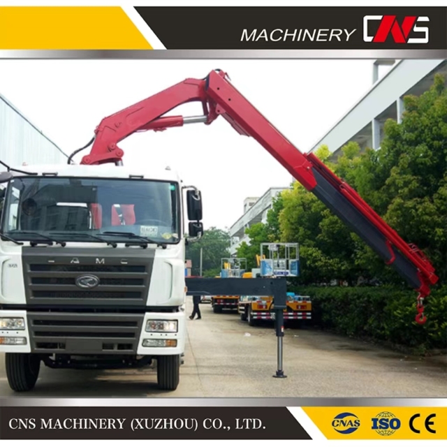 Hot Popular Hydraulic 8 Ton Knuckle Boom Truck Mounted Crane Folding Arm Lifting Crane for Sale Good Price
