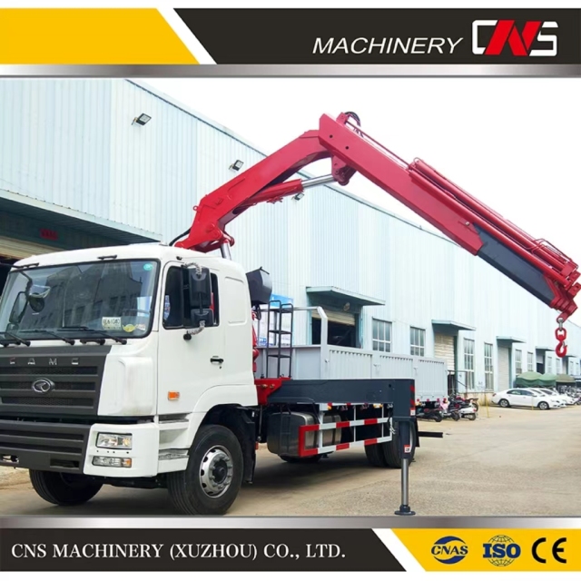Hot Popular Hydraulic 8 Ton Knuckle Boom Truck Mounted Crane Folding Arm Lifting Crane for Sale Good Price