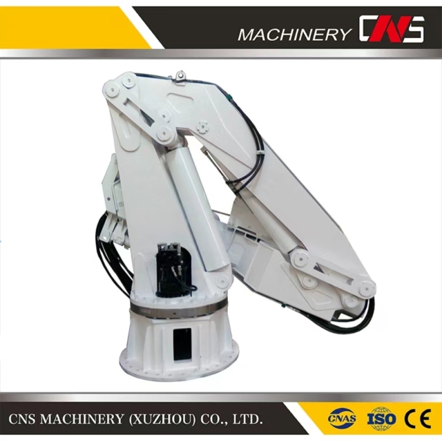 Hyrdaulic Marine Folding Deck Crane 8 Ton Capacity with Full Propertional Remote Control System and Overload System