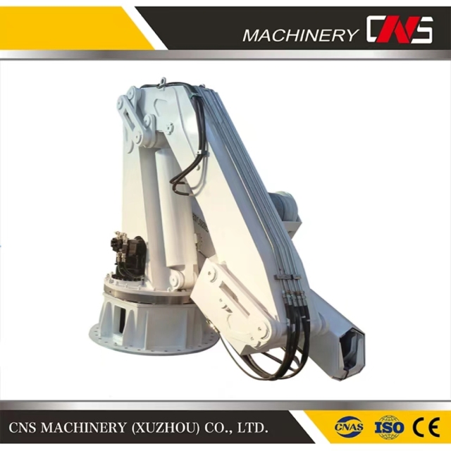 Hyrdaulic Marine Folding Deck Crane 8 Ton Capacity with Full Propertional Remote Control System and Overload System