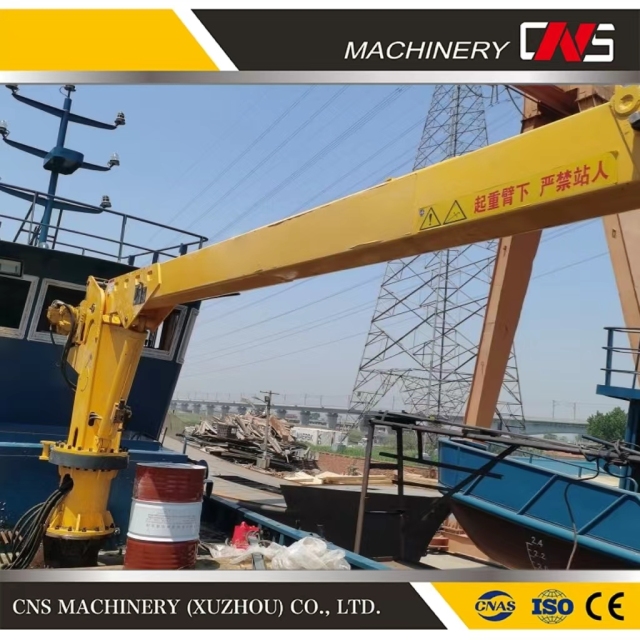 Marine Lifting Yacht Crane Marine Hydraulic Crane Marine 4 Ton Hydraulic Telescopic Boom Ship Deck Crane