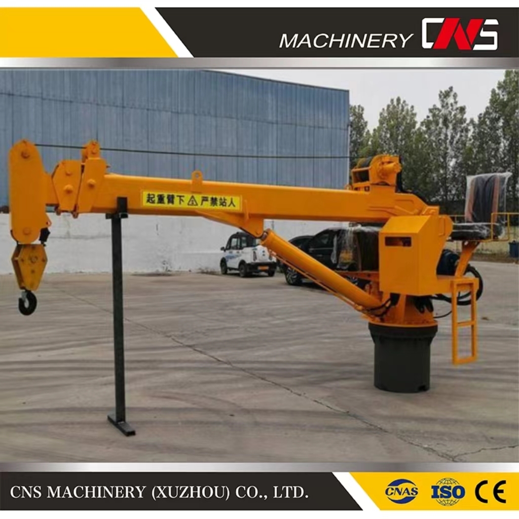Marine Lifting Yacht Crane Marine Hydraulic Crane Marine 4 Ton Hydraulic Telescopic Boom Ship Deck Crane