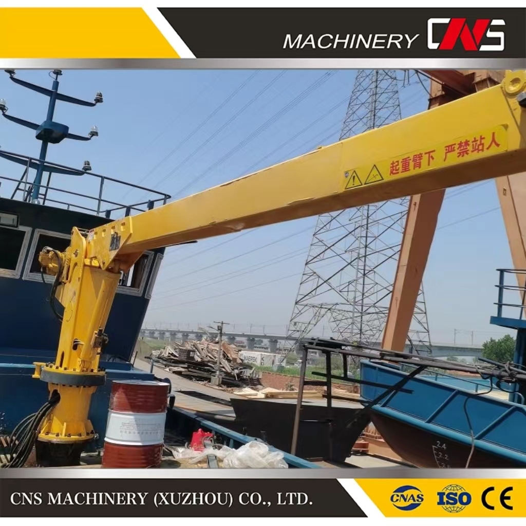China Manufacturer Hydraulic 4 Ton Telescopic Marine Deck Crane High Quality Ship Used Deck Crane