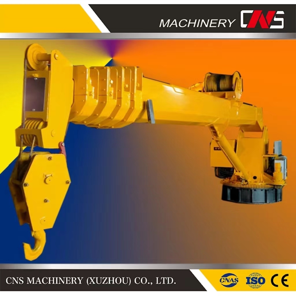 Promotion 16 Ton Hydraulic Telescopic Boom Marine Crane Marine Deck Crane Ship Crane for Hot Sale