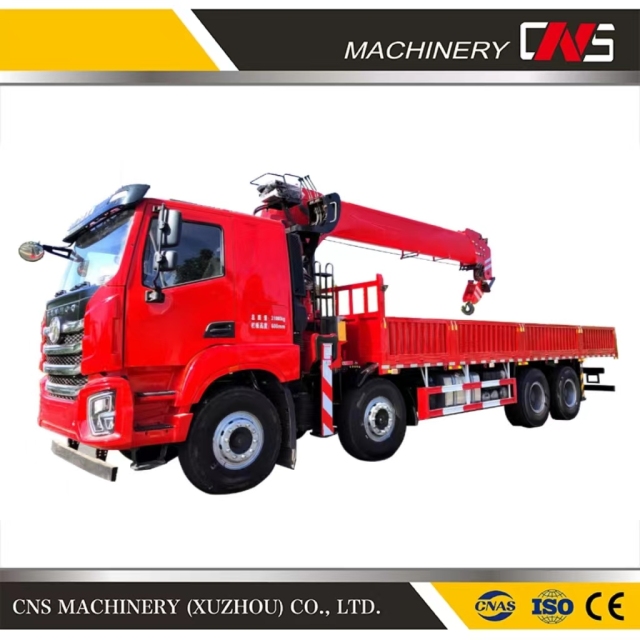 Factory Supply 16 Tons Straight Arm Lorry Crane 8*4 Cheap Price Hydraulic Telescopic Boom Truck Mounted Crane