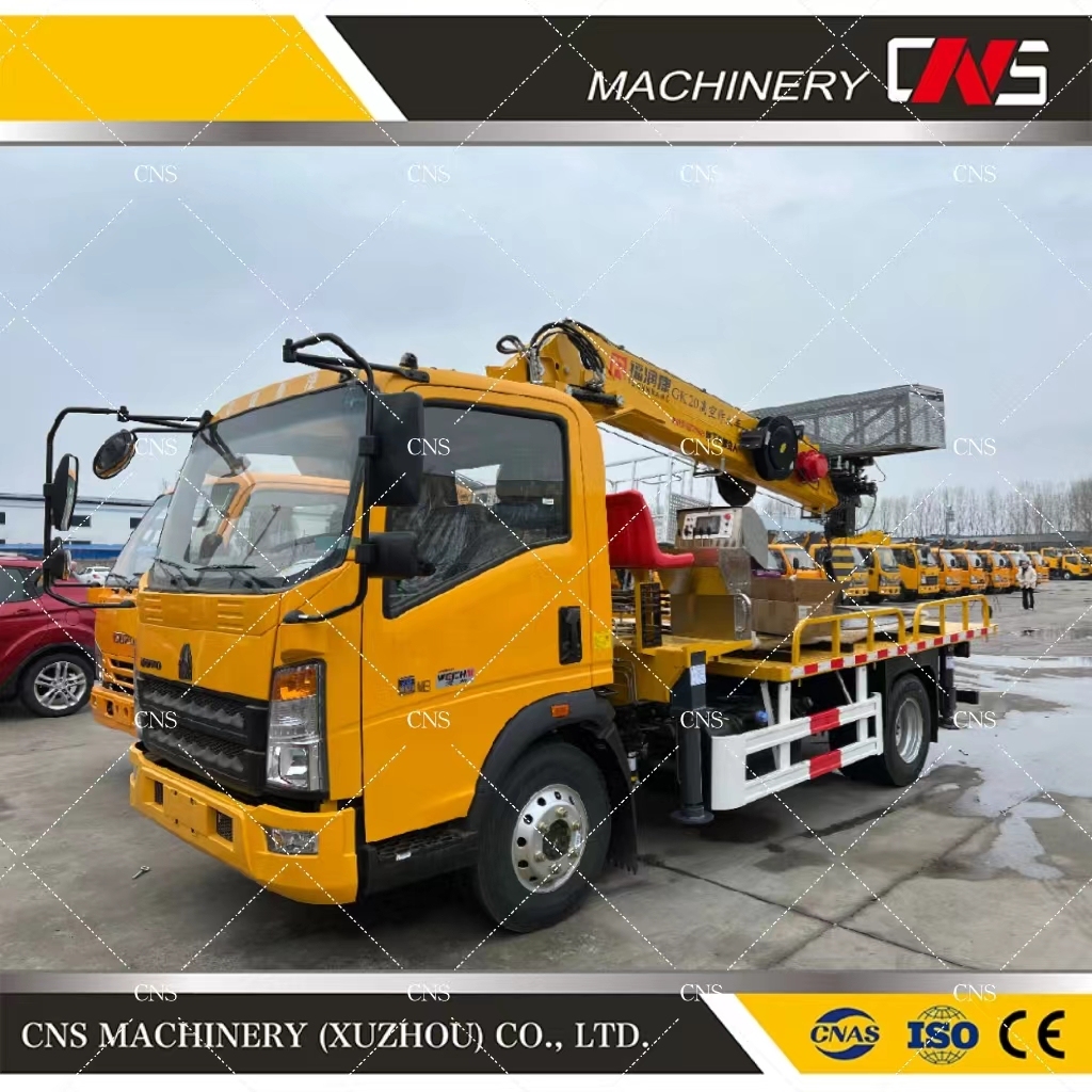 Truck Vehicle Lift High Altitude Operation Truck Aerial Platform Work Vehicle with Large Work Basket for Sale