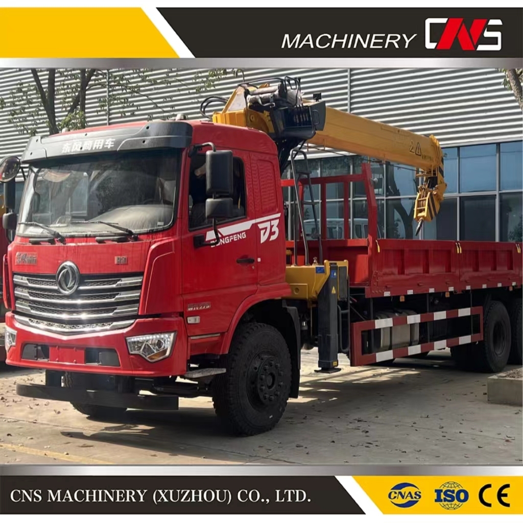 Factory Direct Sale 12 Ton Hydraulic Telescopic Boom Lifting Crane Straight Arm Truck Mounted Crane Low Price