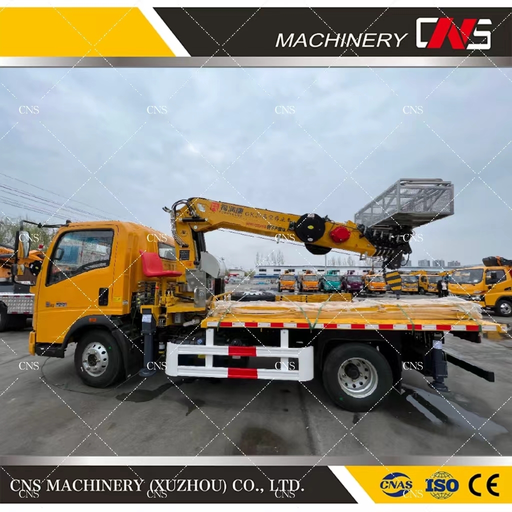 Truck Vehicle Lift High Altitude Operation Truck Aerial Platform Work Vehicle with Large Work Basket for Sale