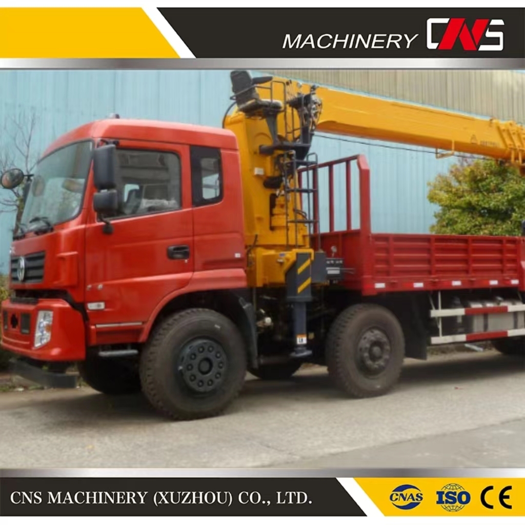 Factory Direct Sale 12 Ton Hydraulic Telescopic Boom Lifting Crane Straight Arm Truck Mounted Crane Low Price