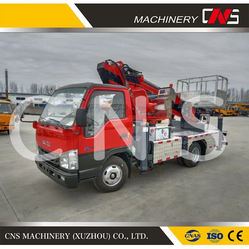 Truck Vehicle Lift High Altitude Operation Truck Aerial Platform Work Vehicle with Large Work Basket for Sale