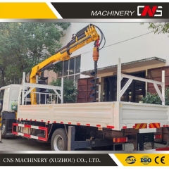 Hot Sale Rotary Drill Pole Crane Gripper Crane Hole Digging Folding Boom Truck Mounted Auger Crane