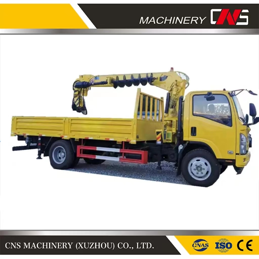 Hot Sale Rotary Drill Pole Crane Gripper Crane Hole Digging Folding Boom Truck Mounted Auger Crane