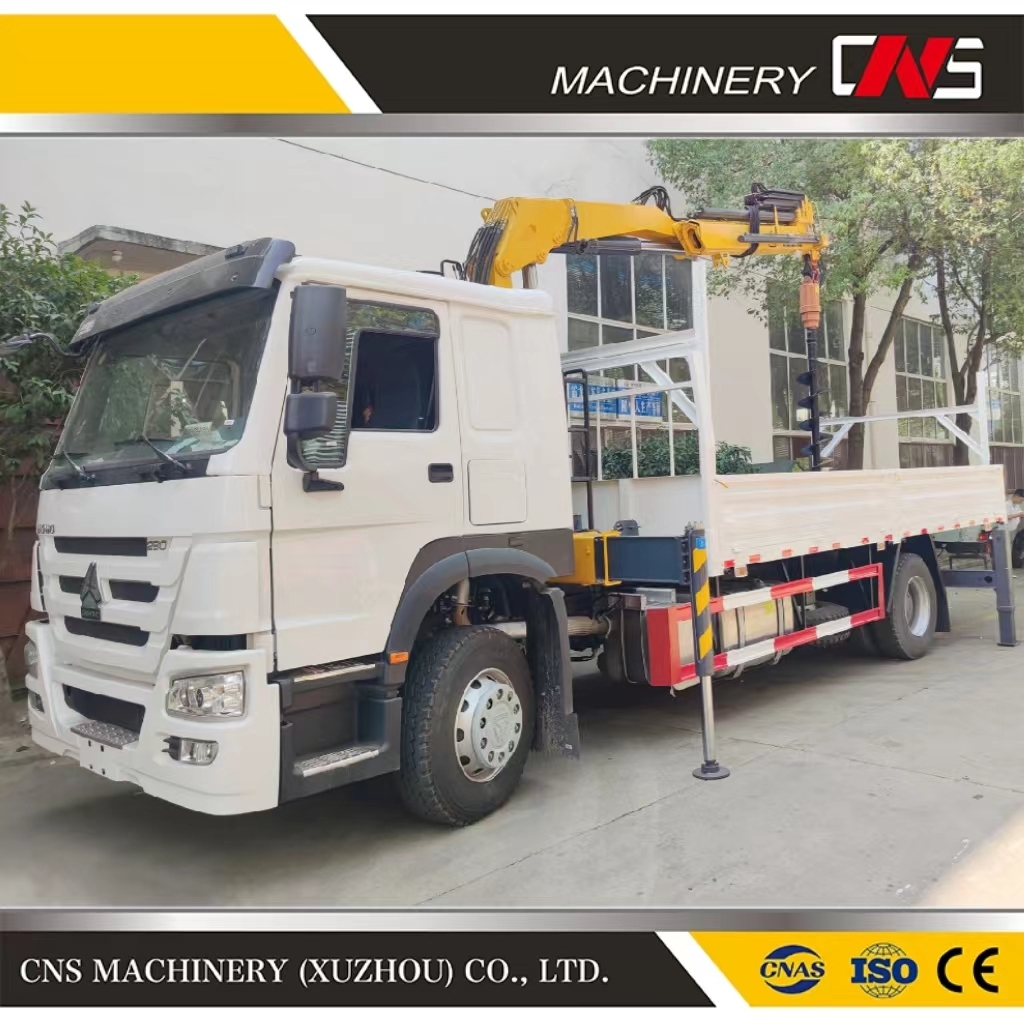 Hot Sale China Factory Hydraulic Knuckle Boom 5 Ton 6 Tons Auger Drill Crane High Quality Auger Crane