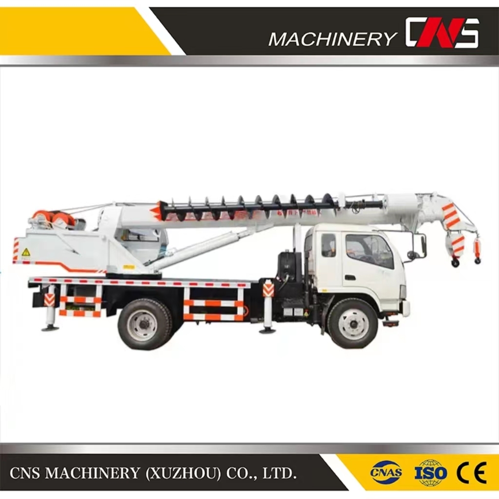 Hot Sale Rotary Drill Pole Crane Gripper Crane Hole Digging Folding Boom Truck Mounted Auger Crane