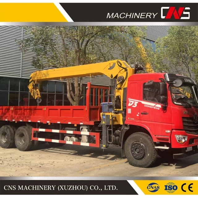 Superior Performance and Long Service Life Telescopic Straight Boom 12 Ton Cargo Truck Mounted Crane for Hot Sale
