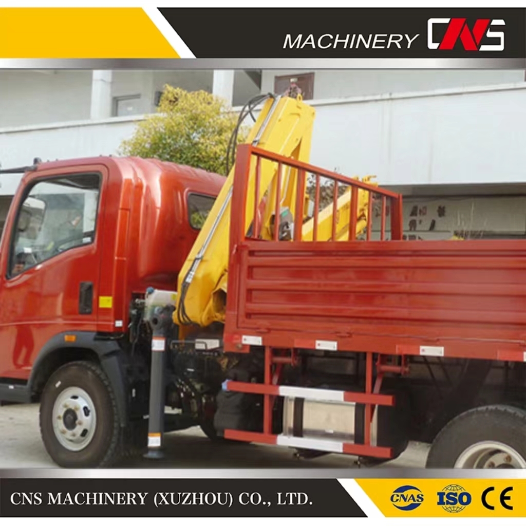 China Factory Price Small Trailer and Truck Mounted Crane 3.2 Ton Knuckle Boom Tractor Mounted Crane for Sale