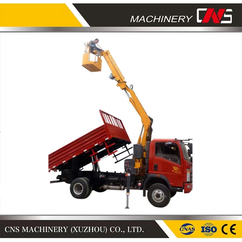 China Factory Price Small Trailer and Truck Mounted Crane 3.2 Ton Knuckle Boom Tractor Mounted Crane for Sale