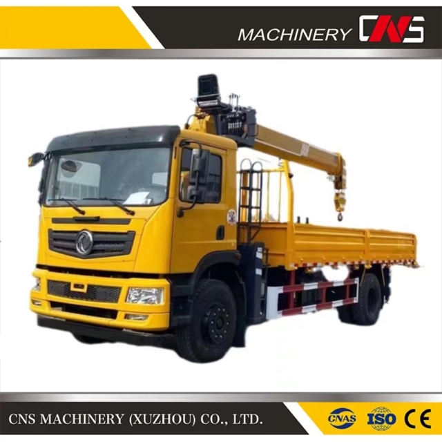 Factory Price 8 Ton Good Condition Telescopic Crane Hydraulic Straight Arm Mobile Cargo Truck Mounted Cranes for Sale