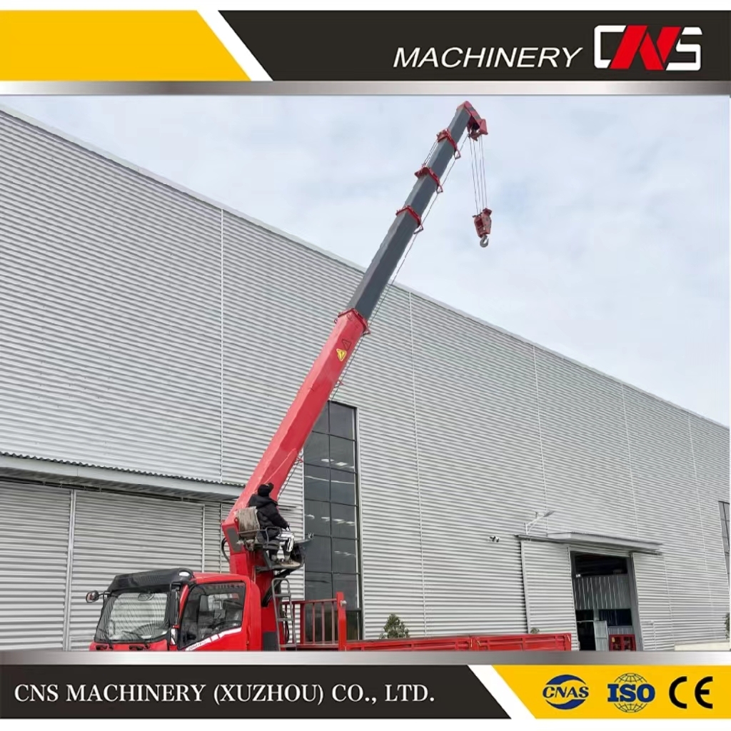 Made in China High Quality 8 Tons Straight Arm Truck Mounted Crane Factory Price Telescopic Boom Truck Crane
