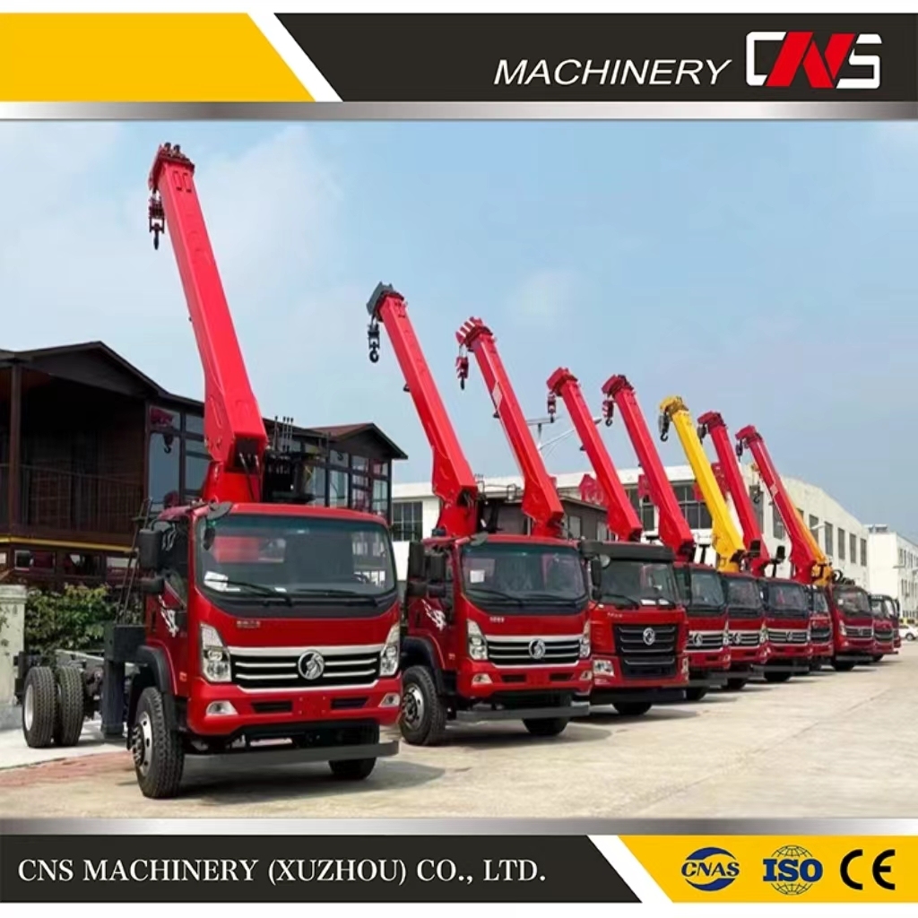 8 Ton Lifting Crane Hydraulic Truck Mounted Cranes Telescopic Boom Straight Arm Small Truck Crane for Sale