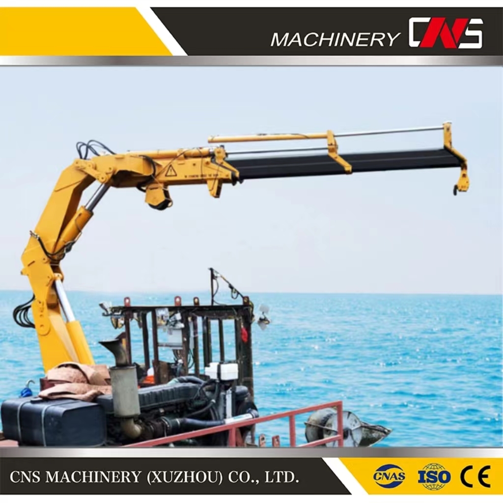 Good Condition Brand New Hydraulic Folding Arm Marine Crane 5 Ton Knuckle Boom Lifting Ship Deck Crane for Sale