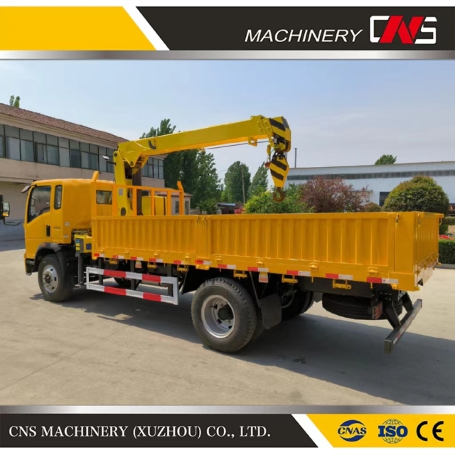 Promotion Straight Arm Truck Mounted Crane 5 Ton Hydraulic Mobile Truck Crane Telescopic Boom Lifting Crane for Sale