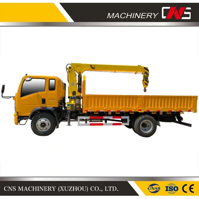 5 Ton Lifting Capacity Telescopic Boom Small Truck Mounted Crane Construction Machinery Mini Straight Arm Truck Crane