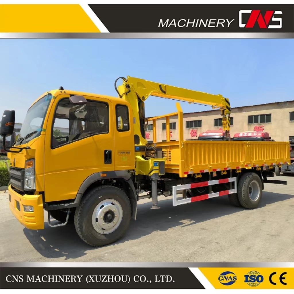 5 Ton Lifting Capacity Telescopic Boom Small Truck Mounted Crane Construction Machinery Mini Straight Arm Truck Crane