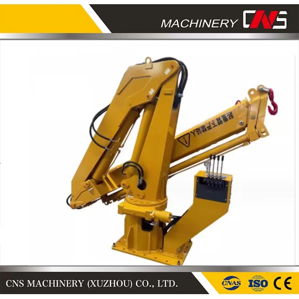 Factory Price Knuckle Boom Marine Hydraulic Crane by 4 Ton Construction Lifting Ship Deck Crane with ISO9001 Certified