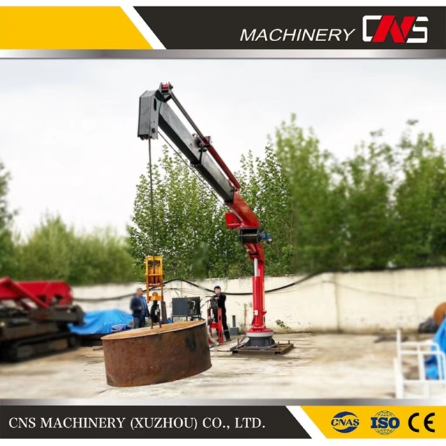 High Quality 2 Ton Folding Arm Ship Used Deck Crane Knuckle Boom Articulated Hydraulic Marine Deck Boat Crane for Sale