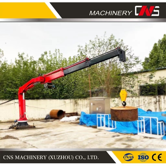 High Quality 2 Ton Folding Arm Ship Used Deck Crane Knuckle Boom Articulated Hydraulic Marine Deck Boat Crane for Sale