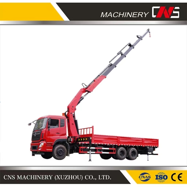 Factory Supply 10 Ton Hydraulic Knuckle Boom Truck Crane Diesel Hydraulic Folding Arm Truck Mounted Crane for Trucks