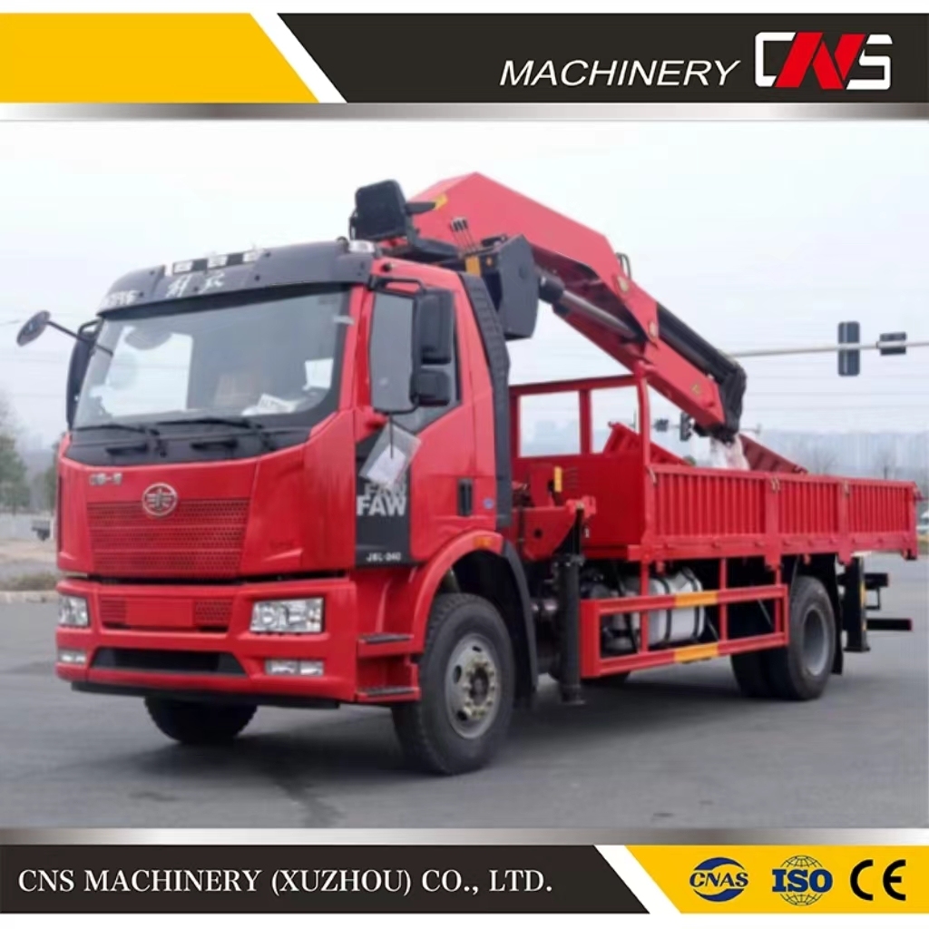 Factory Price 12 Tons Kunckle Boom Truck Mounted Crane High Quality Hydraulic Lorry Crane for Sale