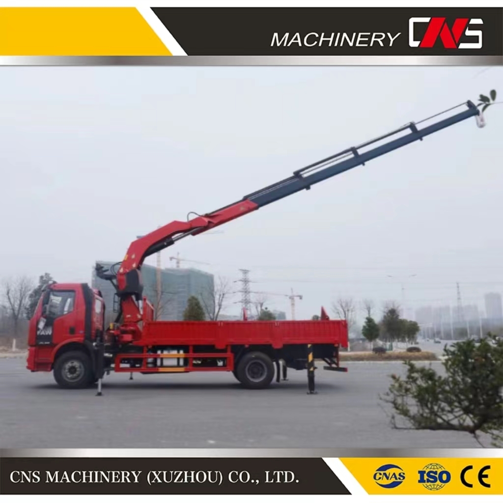 Cheap Price 12 Ton Knuckle Boom Truck Crane Core Components Engine Pump Motor Bearing Truck Crane