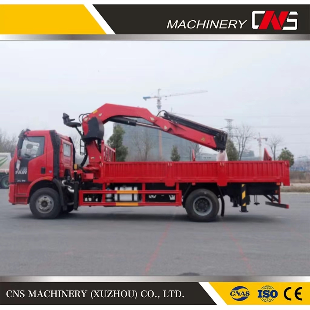 Factory Price 12 Tons Kunckle Boom Truck Mounted Crane High Quality Hydraulic Lorry Crane for Sale