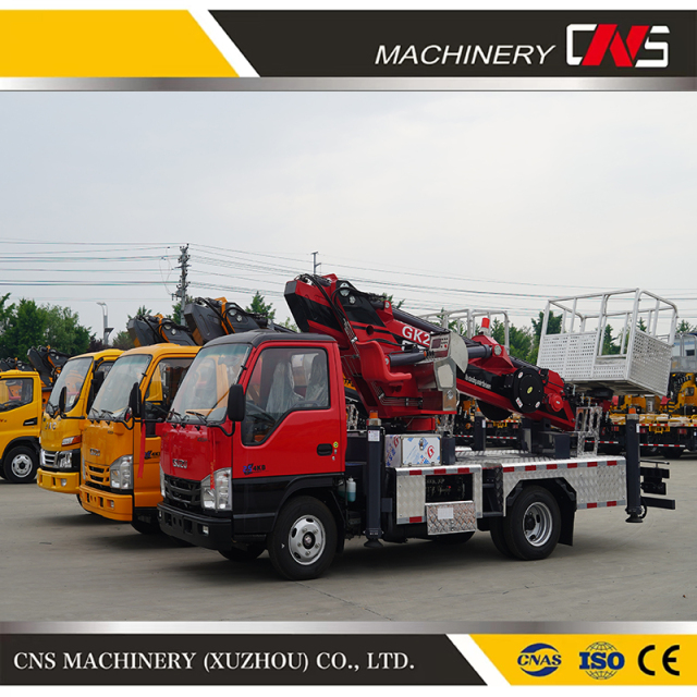 Hot Selling Folding Arm Support Leg Mounted Truck Aerial Work Platform Cherry Picker Crane Truck Available for Sale