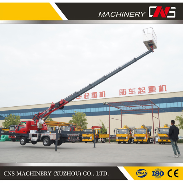 Hot Selling Folding Arm Support Leg Mounted Truck Aerial Work Platform Cherry Picker Crane Truck Available for Sale