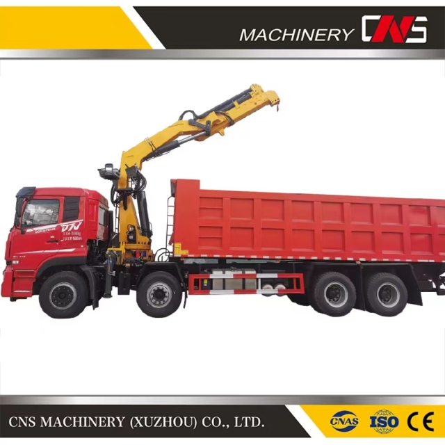 Powerful Lift Machine 8 Ton Knuckle Boom Lifting Crane Remote Control Folding Boom Truck Mounted Crane