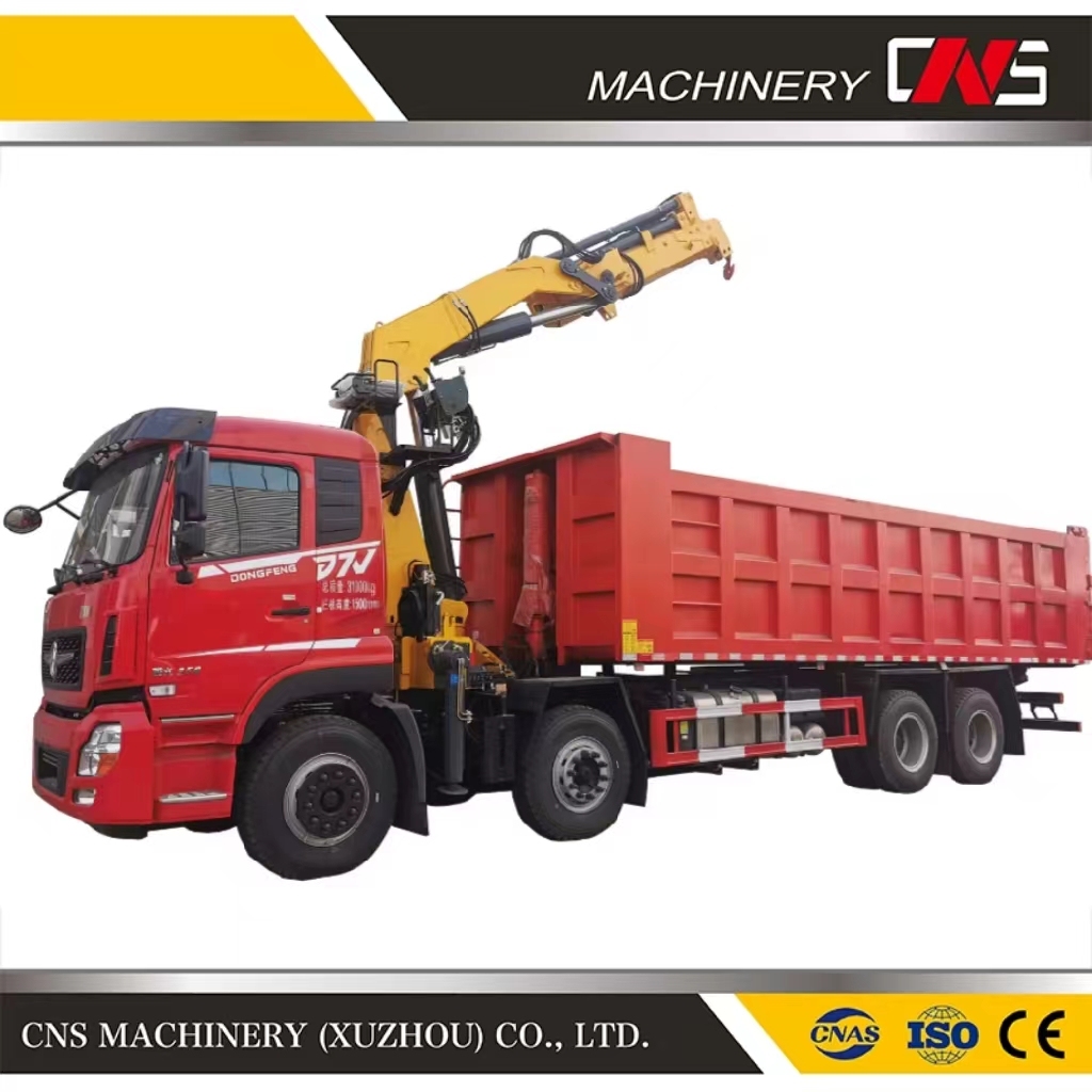 Powerful Lift Machine 8 Ton Knuckle Boom Lifting Crane Remote Control Folding Boom Truck Mounted Crane