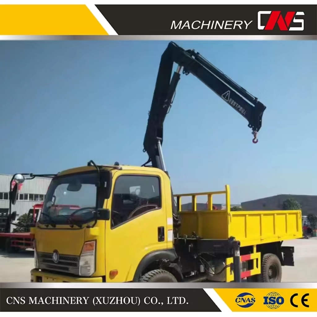 High Quality Knuckle Boom Truck Mounted Crane 3.2 Tons Hydraulic Steering Arm Folding Arm Lifting Crane for Sale