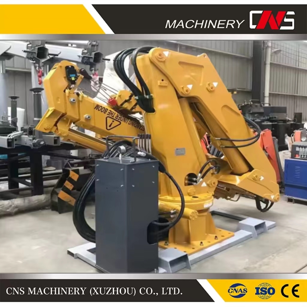 High Quality Knuckle Boom Truck Mounted Crane 3.2 Tons Hydraulic Steering Arm Folding Arm Lifting Crane for Sale