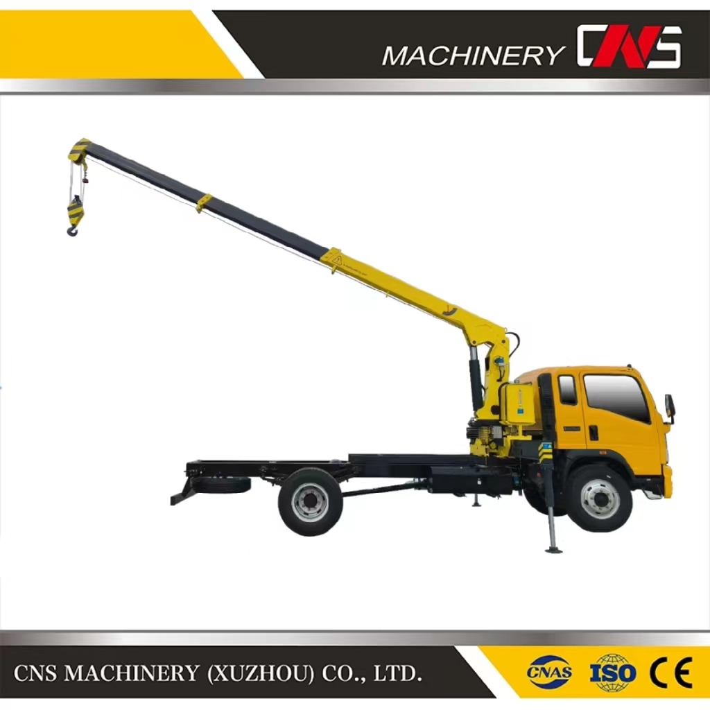 Xuzhou China Engineering Machinery Cluster Center 5 Ton Hydraulic Straight Arm Telescopic New Lifting Boom Truck Crane