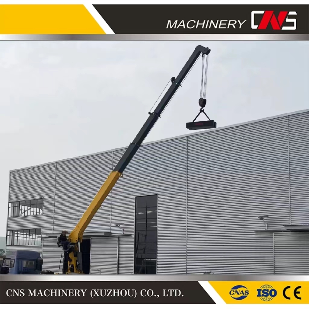 Xuzhou China Engineering Machinery Cluster Center 5 Ton Hydraulic Straight Arm Telescopic New Lifting Boom Truck Crane