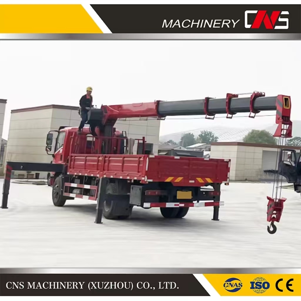 Lowest Price CE Certified 12 Ton Hydraulic Telescopic Boom Structure Easy to Install Building Construction Mobile Truck Crane