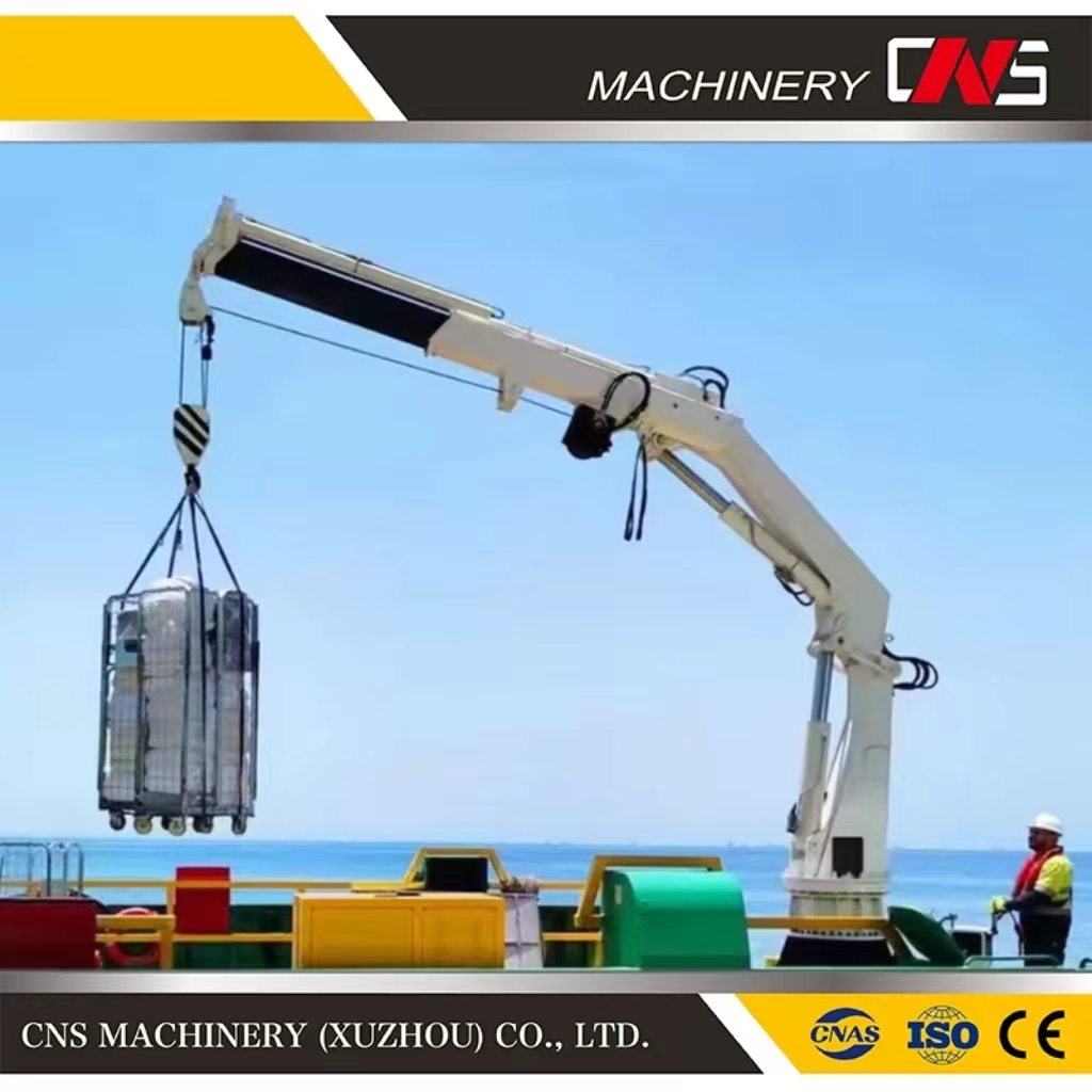 Factory Directly Supply 8 Ton Folding Arm Vessels Yacht Lifting Crane Knuckle Boom Marine Deck Crane on Sale