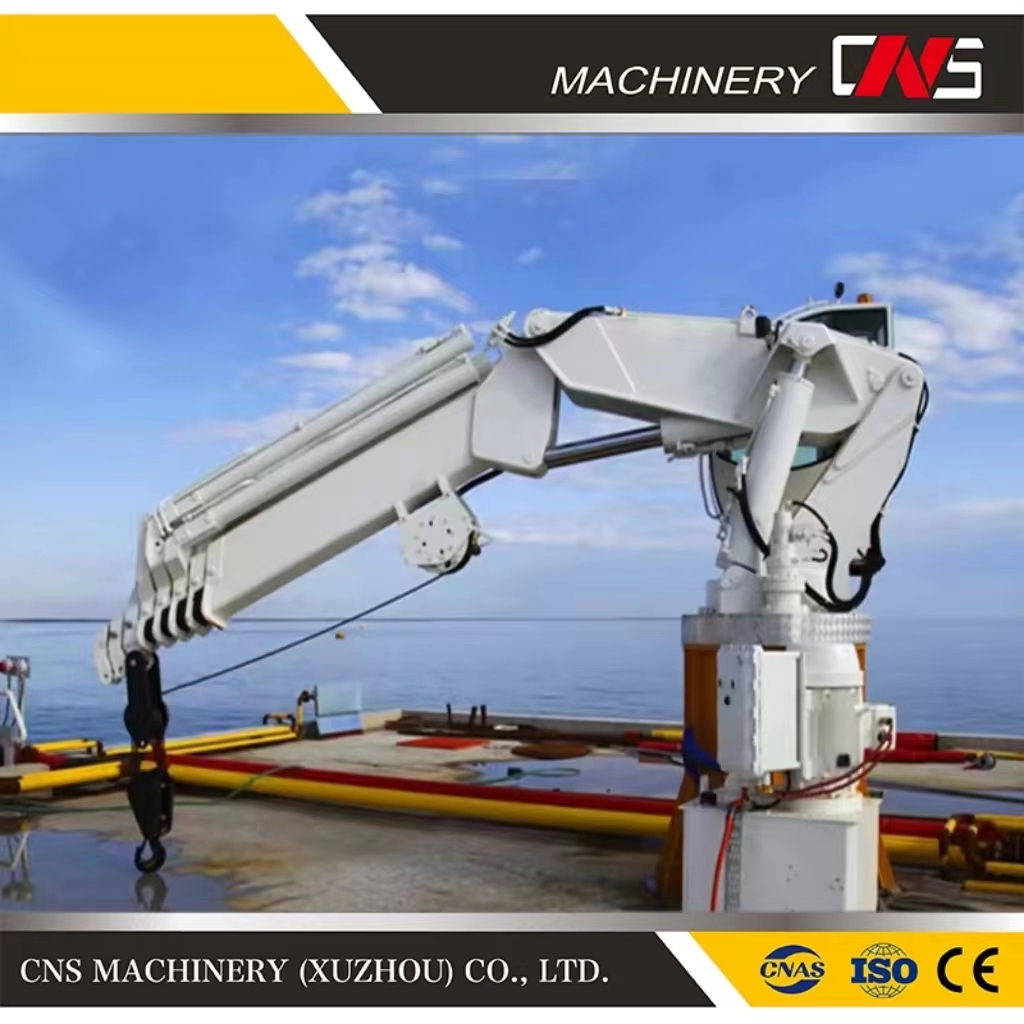 Crane Manufacture High Quality 8 Ton Folding Arm Marine Crane Electric Hydraulic Knuckle Boom Ship Deck Crane