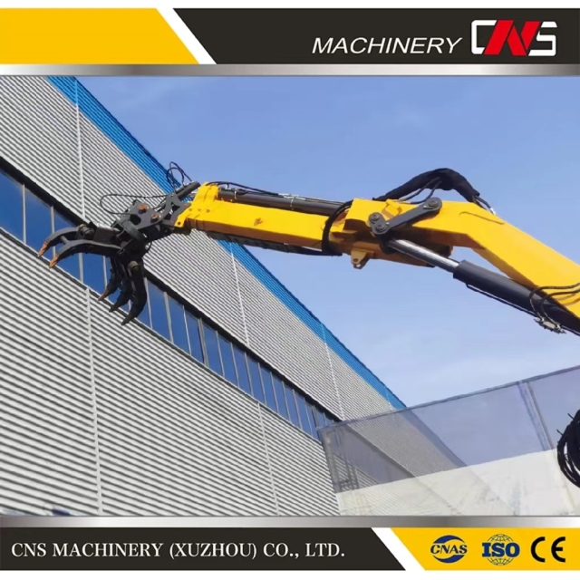 China Factory Grab Small Folding Boom Truck Mounted Lifting Crane Equipment High Quality Grapple Crane